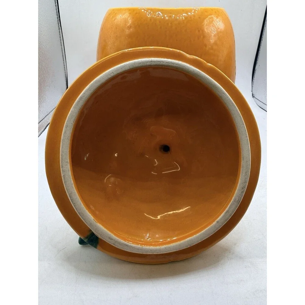 Vintage 1960's California Originals Pottery Orange Fruit Cookie Jar Made In USA